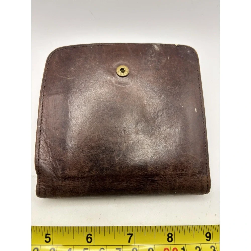 Vintage COACH Clasp‎ Frame Wallet Authentic Women Men 3653 Brown Soft Coin
